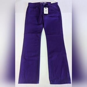 Express ROCCO Men's Slim Fit Jeans Shinny Leg Purple Pants 5 Pockets W32xL32 NWT